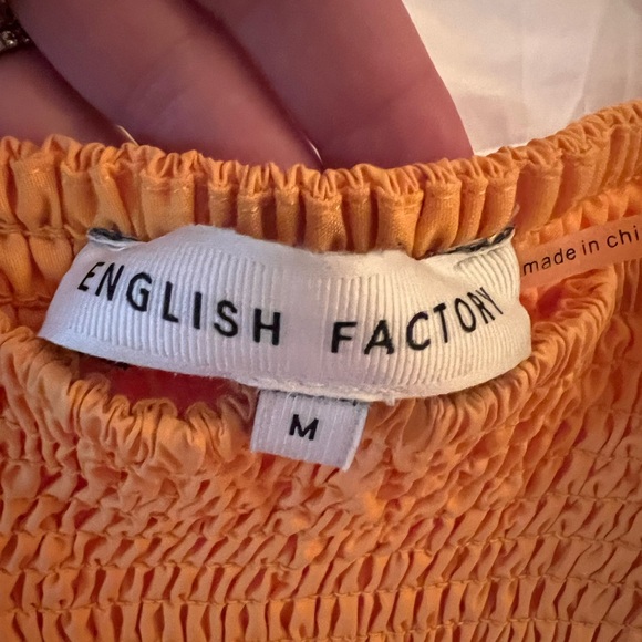 English Factory COLORBLOCK SMOCKED TIERED MINI DRESS - Picture 4 of 5